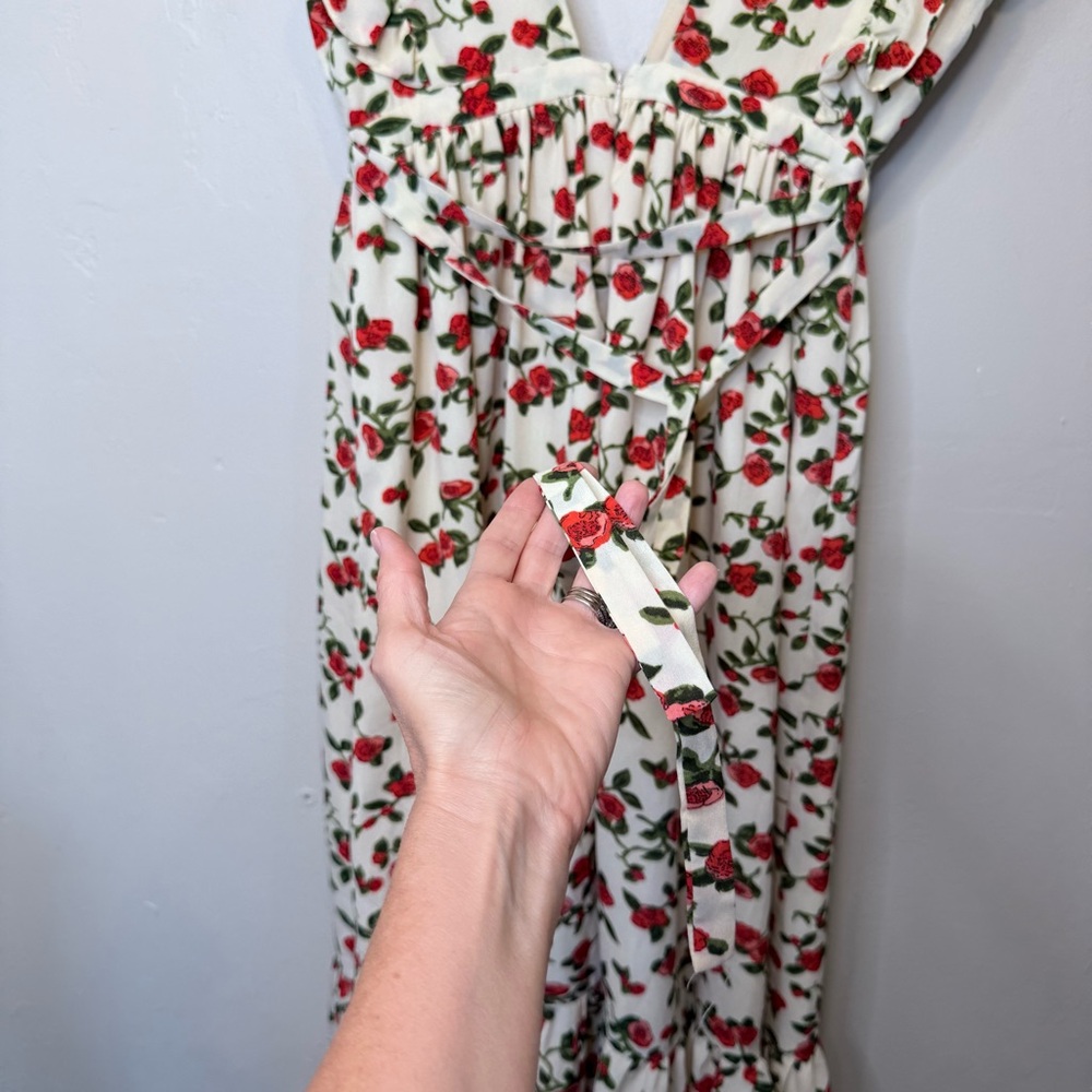 Showpo. | Lover's Day Floral Flutter Sleeveless Ruffled Skirt V-Neck Sundress - Picture 11 of 16